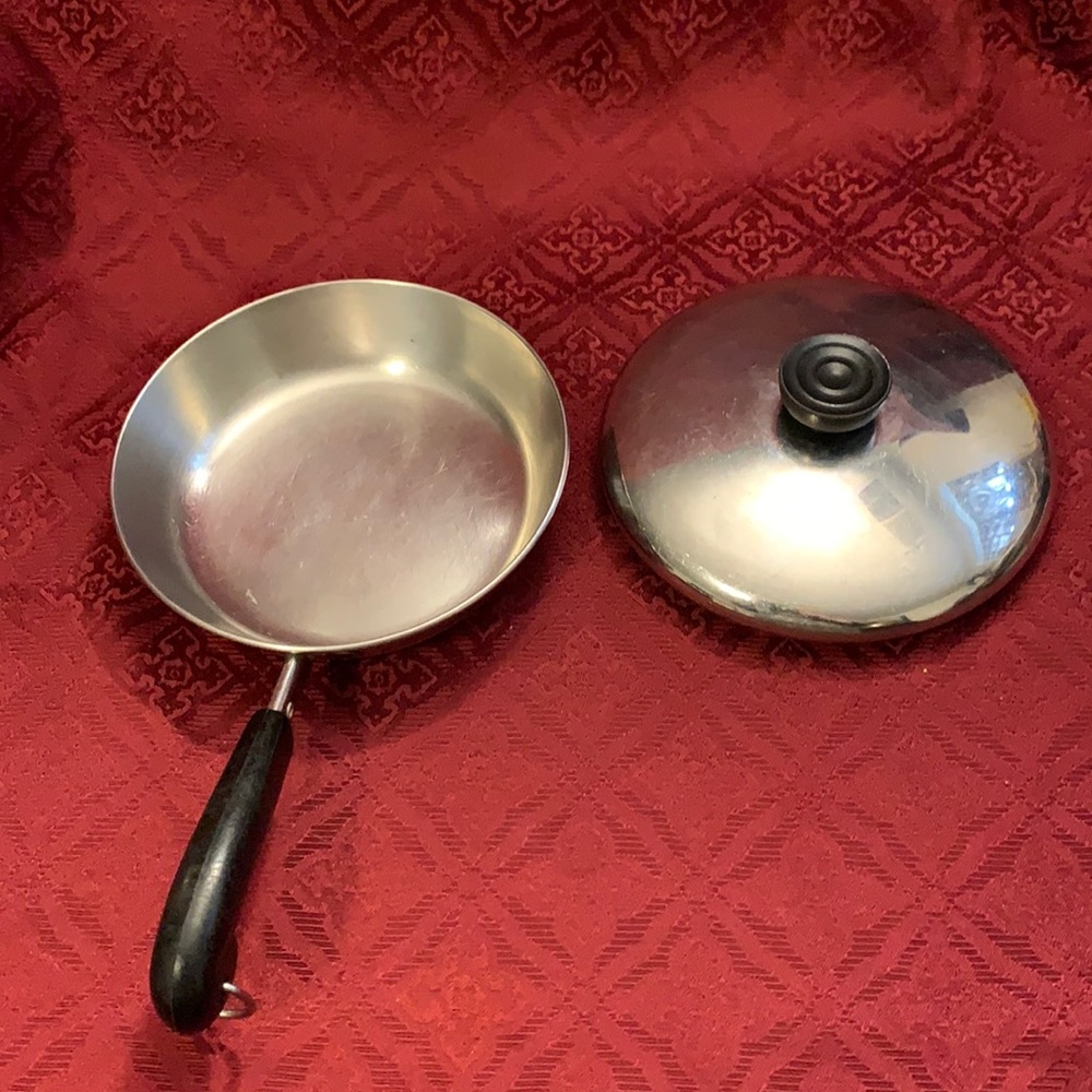 Vintage 1801 Revere Ware 7 inch Skillet Fry Pan with Lid Made In USA